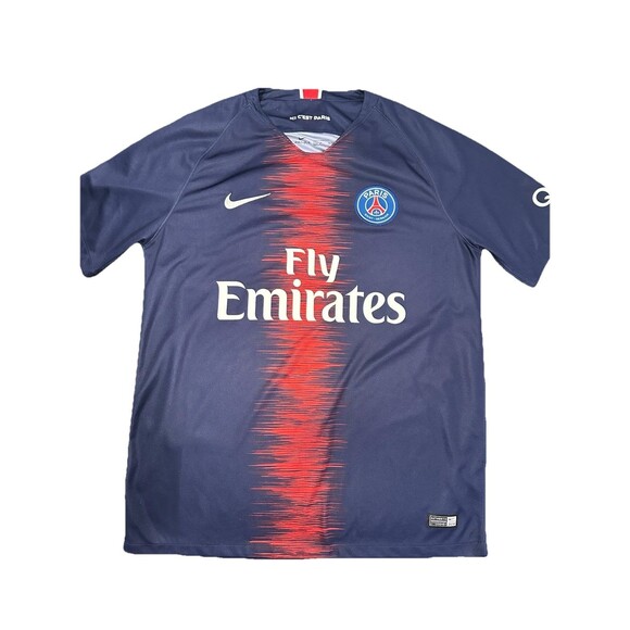 Nike Dri-Fit Ici C'est Paris Fly Emirates 2018 Saint-Germain Blue Jersey L - Picture 1 of 8